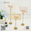 Kẹp biển tên món ăn inox hình trái tim có chân đế đi kèm, Kẹp tên món ăn, kẹp đánh số bàn bằng inox