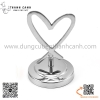 Kẹp biển tên món ăn inox hình trái tim có chân đế đi kèm, Kẹp tên món ăn, kẹp đánh số bàn bằng inox