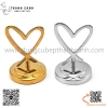 Kẹp biển tên món ăn inox hình trái tim có chân đế đi kèm, Kẹp tên món ăn, kẹp đánh số bàn bằng inox