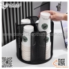 Khay úp cốc xoay vòng 4 ngăn, gía đựng cốc giấy 1 lần