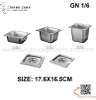 Khay Inox GN 1/6 ,khay chia thực phẩm có nắp đậy dùng cho nhà hàng, khách sạn, bếp ăn tập thể
