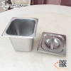 Khay Inox GN 1/6 ,khay chia thực phẩm có nắp đậy dùng cho nhà hàng, khách sạn, bếp ăn tập thể