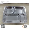 Khay cơm inox 4 ngăn tiện dụng, KT 29x23cm thiết kế gọn gàng