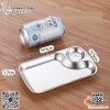 Khay đựng đồ ăn vặt bằng inox có kèm ngăn đựng nước chấm với nhiều kiểu dáng khác nhau