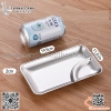 Khay đựng đồ ăn vặt bằng inox có kèm ngăn đựng nước chấm với nhiều kiểu dáng khác nhau