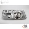 Khay cơm inox 7 ngăn HÀN QUỐC (SUS304), Khay cơm Hàn Quốc chia 7 ô