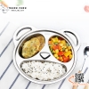 Khay cơm inox hình con gấu, khay ăn dặm bằng inox 304 cho trẻ em