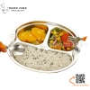 Khay cơm trẻ em inox 304  hình chú khỉ dễ thương kháng khuẩn bảo vệ sức khỏe, kích thích bé ăn