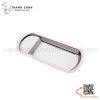 Khay inox để kẹp gắp thức ăn, khay hình quạt kê gắp, khay đựng gắp buffet