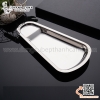 Khay inox để kẹp gắp thức ăn, khay hình quạt kê gắp, khay đựng gắp buffet