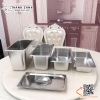 Khay inox GN 1/3, khay buffet, Khay inox có nắp đậy chuyên dụng trong bếp ăn nhiều độ sâu khác nhau