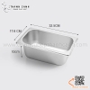 Khay inox GN 1/3, khay buffet, Khay inox có nắp đậy chuyên dụng trong bếp ăn nhiều độ sâu khác nhau