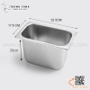 Khay inox GN 1/3, khay buffet, Khay inox có nắp đậy chuyên dụng trong bếp ăn nhiều độ sâu khác nhau