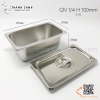 Khay inox GN 1/4 Đựng Thạch Topping Đựng Thực Phẩm Các Size, Khay buffet có nắp đậy