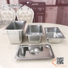 Khay inox GN 1/4 Đựng Thạch Topping Đựng Thực Phẩm Các Size, Khay buffet có nắp đậy