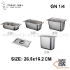 Khay inox GN 1/4 Đựng Thạch Topping Đựng Thực Phẩm Các Size, Khay buffet có nắp đậy