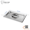 Khay inox GN 1/4 Đựng Thạch Topping Đựng Thực Phẩm Các Size, Khay buffet có nắp đậy
