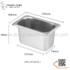 Khay inox GN 1/9 Đựng Thạch Topping Đựng Thực Phẩm Các Size