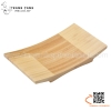 Khay gỗ vành cong cách điệu bày sushi sashimi