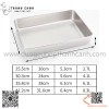 Khay khặn inox hình chữ nhật dùng đựng topping, làm thạch, nướng bánh️, khay inox thành cao