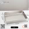 Khay khặn inox hình chữ nhật dùng đựng topping, làm thạch, nướng bánh️, khay inox thành cao