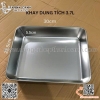 Khay khặn inox hình chữ nhật dùng đựng topping, làm thạch, nướng bánh️, khay inox thành cao