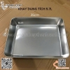 Khay khặn inox hình chữ nhật dùng đựng topping, làm thạch, nướng bánh️, khay inox thành cao