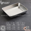 Khay khặn inox hình chữ nhật dùng đựng topping, làm thạch, nướng bánh️, khay inox thành cao