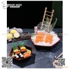 Khay bày sushi, sashimi hình LỤC GIÁC chất liệu nhựa siêu bền ABS
