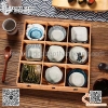 Khay món mời vân gỗ nhiều ngăn