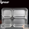 Khay cơm inox 4 ngăn sâu lòng 22x28cm, nắp nhựa hoặc nắp inox