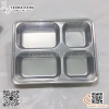 Khay cơm inox 4 ngăn sâu lòng 22x28cm, nắp nhựa hoặc nắp inox