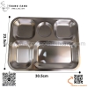 Khay cơm inox 5 ngăn nhỏ gọn KT23.5 x 30.5cm, Khay cơm văn phòng