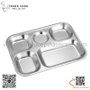 Khay cơm inox 5 ngăn nhỏ gọn KT23.5 x 30.5cm, Khay cơm văn phòng