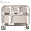 Khay cơm inox 5 ngăn nhỏ gọn KT23.5 x 30.5cm, Khay cơm văn phòng