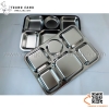 Khay cơm inox 6 ngăn size lớn – đựng đủ món, chia ngăn rõ ràng