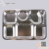 Khay cơm inox 6 ngăn size lớn – đựng đủ món, chia ngăn rõ ràng