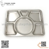 Khay cơm inox nhiều ngăn size lớn , KT 30x40cm,  sử dụng nhiều cho nhà chùa