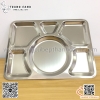 Khay cơm inox nhiều ngăn size lớn , KT 30x40cm,  sử dụng nhiều cho nhà chùa