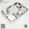 Khay cơm inox nhiều ngăn size lớn , KT 30x40cm,  sử dụng nhiều cho nhà chùa