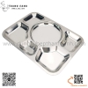 Khay cơm inox nhiều ngăn size lớn , KT 30x40cm,  sử dụng nhiều cho nhà chùa