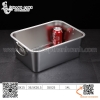 Khay inox chữ nhật có quai cầm hai bên và nắp đậy - nhiều size to nhỏ và độ sâu khác nhau