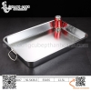 Khay inox chữ nhật có quai cầm hai bên và nắp đậy - nhiều size to nhỏ và độ sâu khác nhau