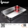 Khay inox chữ nhật có quai cầm hai bên và nắp đậy - nhiều size to nhỏ và độ sâu khác nhau
