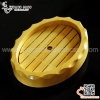 Khay bày sushi hình bầu dục vân gỗ, chất liệu nhựa ABS giả gỗ sang trọng, lịch sự, độc đáo
