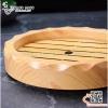 Khay bày sushi hình bầu dục vân gỗ, chất liệu nhựa ABS giả gỗ sang trọng, lịch sự, độc đáo