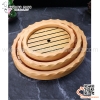 Khay bày sushi hình bầu dục vân gỗ, chất liệu nhựa ABS giả gỗ sang trọng, lịch sự, độc đáo