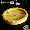 Khay bày sushi hình bầu dục vân gỗ, chất liệu nhựa ABS giả gỗ sang trọng, lịch sự, độc đáo