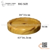 Khay bày sushi hình bầu dục vân gỗ, chất liệu nhựa ABS giả gỗ sang trọng, lịch sự, độc đáo