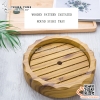 Khay tròn bày sushi vân gỗ / Khay gỗ hình tròn bày sashimi SL183, SL184, SL185
